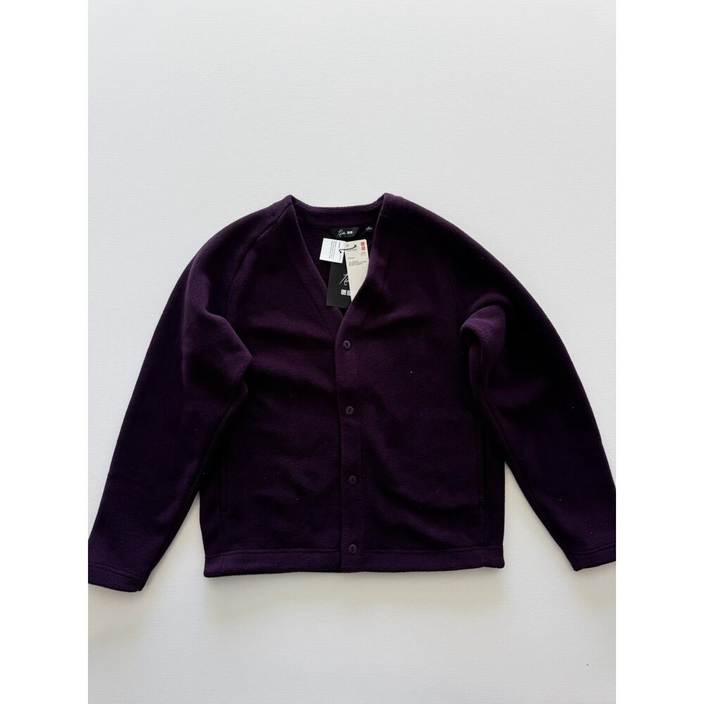 Uniqlo x Needles Fleece Oversized Cardigan XS Purple NWT
